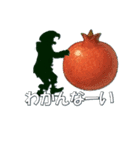 こびと達のフルーツたわむれ シルエット4（個別スタンプ：18）
