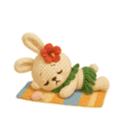 ハワイ大好き！ぬいぐるみのフラうさちゃん（個別スタンプ：12）