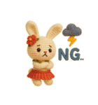 ハワイ大好き！ぬいぐるみのフラうさちゃん（個別スタンプ：25）