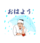 雨の日専用10人〜傘と人と猫のおはよう沢山（個別スタンプ：17）