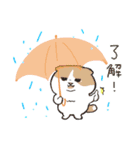 雨の日専用10人〜傘と人と猫のおはよう沢山（個別スタンプ：36）