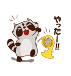 ホルンを吹くアライグマ（個別スタンプ：11）