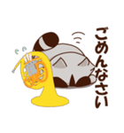 ホルンを吹くアライグマ（個別スタンプ：15）