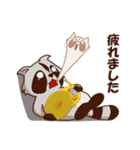 ホルンを吹くアライグマ（個別スタンプ：27）