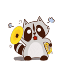 ホルンを吹くアライグマ（個別スタンプ：29）