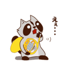 ホルンを吹くアライグマ（個別スタンプ：34）