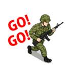 陸上自衛隊のLINEスタンプ12（個別スタンプ：4）