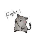 デグーの可愛い1日part2(グレー)（個別スタンプ：6）