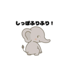かわいいぞうさんのスタンプ｜のっしのっし（個別スタンプ：4）