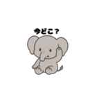 かわいいぞうさんのスタンプ｜のっしのっし（個別スタンプ：12）