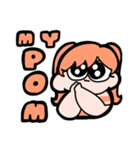 ラグビーすきな女の子（オレンジ）（個別スタンプ：2）
