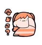 ラグビーすきな女の子（オレンジ）（個別スタンプ：7）