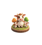 3D 牛の家族（個別スタンプ：14）