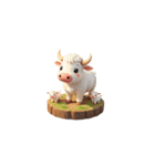 3D 牛の家族（個別スタンプ：15）