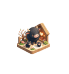 3D 牛の家族（個別スタンプ：24）
