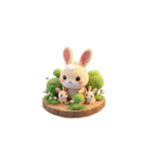 3D ウサギの家族（個別スタンプ：7）