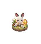 3D ウサギの家族（個別スタンプ：10）