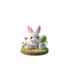 3D ウサギの家族（個別スタンプ：17）