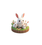 3D ウサギの家族（個別スタンプ：19）