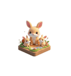 3D ウサギの家族（個別スタンプ：23）