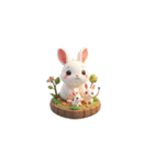 3D ウサギの家族（個別スタンプ：25）