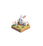 3D ウサギの家族（個別スタンプ：28）