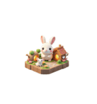 3D ウサギの家族（個別スタンプ：29）