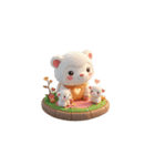 3D ウサギの家族（個別スタンプ：35）