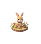 3D ウサギの家族（個別スタンプ：39）