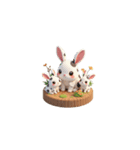 3D ウサギの家族（個別スタンプ：40）
