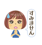 ゴルフ女子の可愛いスタンプ（青ミニ）（個別スタンプ：8）