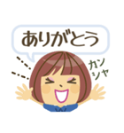 ゴルフ女子の可愛いスタンプ（青ミニ）（個別スタンプ：9）