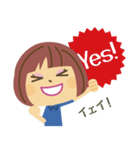 ゴルフ女子の可愛いスタンプ（青ミニ）（個別スタンプ：10）