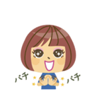 ゴルフ女子の可愛いスタンプ（青ミニ）（個別スタンプ：12）