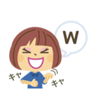 ゴルフ女子の可愛いスタンプ（青ミニ）（個別スタンプ：13）