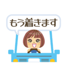 ゴルフ女子の可愛いスタンプ（青ミニ）（個別スタンプ：17）