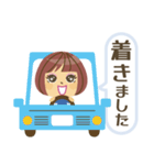 ゴルフ女子の可愛いスタンプ（青ミニ）（個別スタンプ：18）