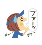 ゴルフ女子の可愛いスタンプ（青ミニ）（個別スタンプ：22）