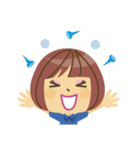 ゴルフ女子の可愛いスタンプ（青ミニ）（個別スタンプ：23）