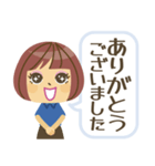 ゴルフ女子の可愛いスタンプ（青ミニ）（個別スタンプ：26）
