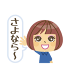 ゴルフ女子の可愛いスタンプ（青ミニ）（個別スタンプ：30）