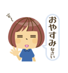 ゴルフ女子の可愛いスタンプ（青ミニ）（個別スタンプ：31）