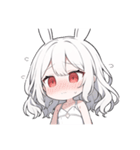 ウサ耳ガール感情スタンプ(SDキャラ)（個別スタンプ：5）