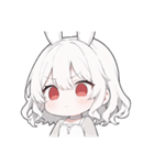 ウサ耳ガール感情スタンプ(SDキャラ)（個別スタンプ：7）