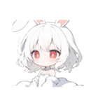 ウサ耳ガール感情スタンプ(SDキャラ)（個別スタンプ：13）