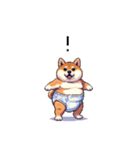 赤ちゃん太っちょ柴犬 おむつ履いてます（個別スタンプ：10）