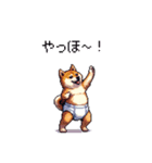 赤ちゃん太っちょ柴犬 おむつ履いてます（個別スタンプ：15）