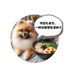ラーメン大好きすぎる犬達の哲学コメント（個別スタンプ：12）
