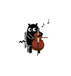 【動く】くろこげ♪チェロコントラバス弾く（個別スタンプ：13）