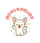 【毎日使える】チワワ（白）日常挨拶_3（個別スタンプ：21）
